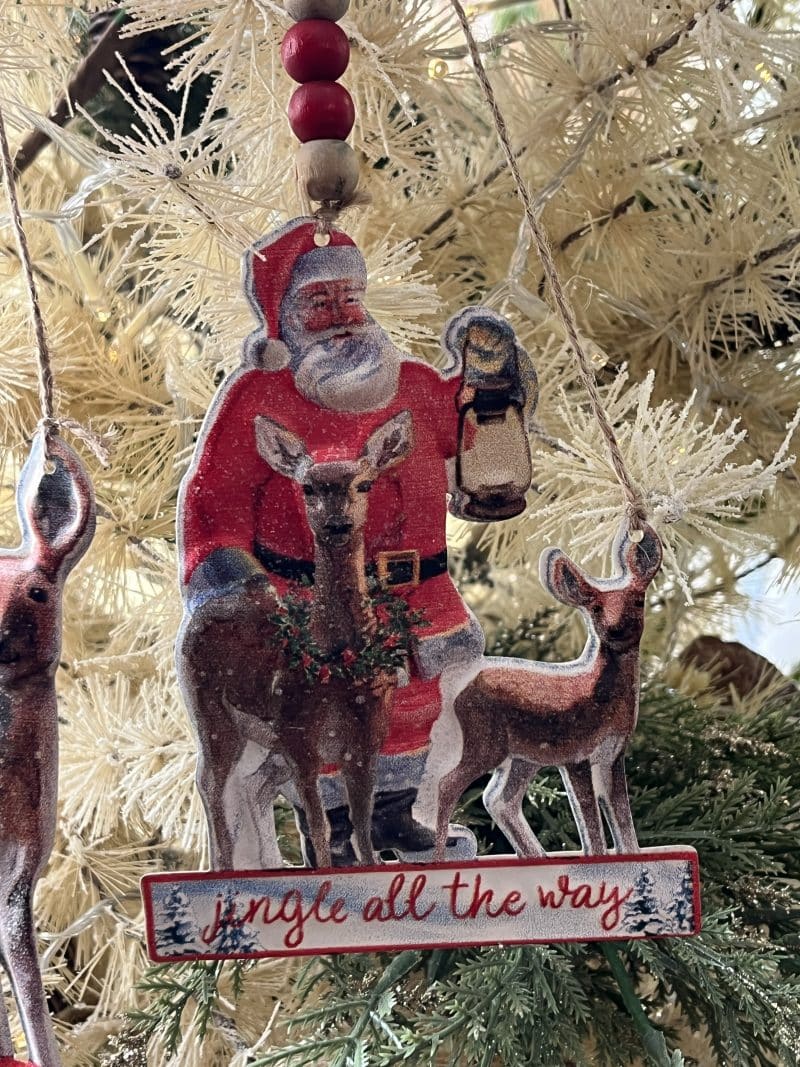 JINGLE ALL THE WAY METAL ORNAMENT Set of 2 - Image 3