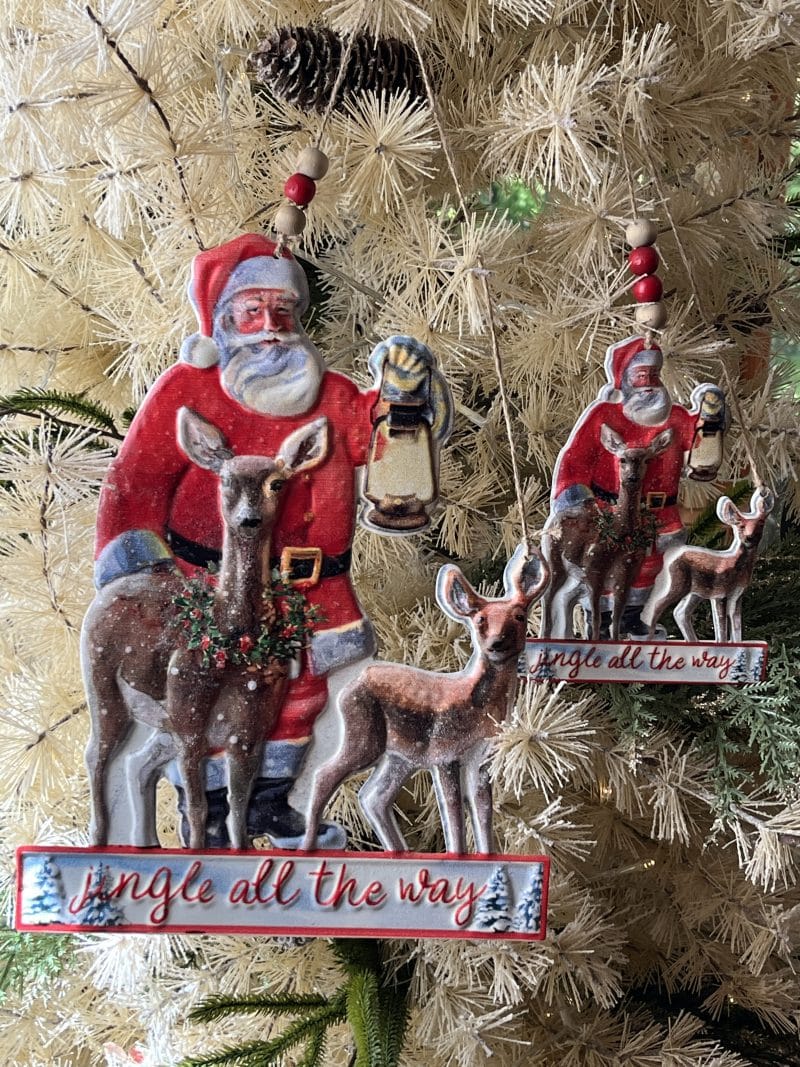 6" JINGLE ALL THE WAY ORNAMENT Set of 2