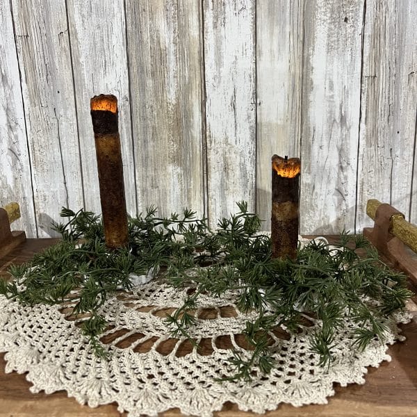 Alternative view of Set of Two Mini Pine Candle Rings