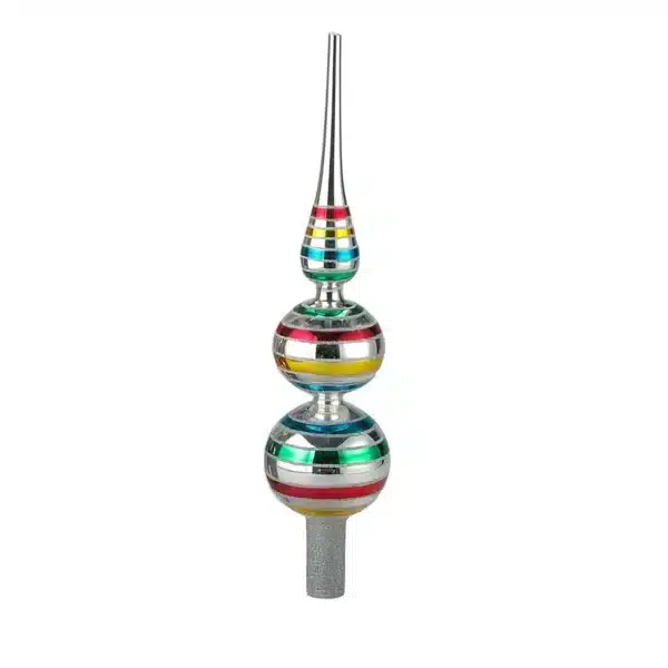 Alternative view of Kurt Adler 13.0 Inch Early Years Glass Tree Topper W/ Glitter