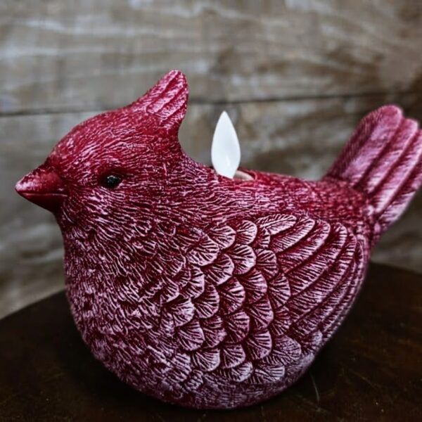 Cardinal Shaped Moving Flame LED Candle