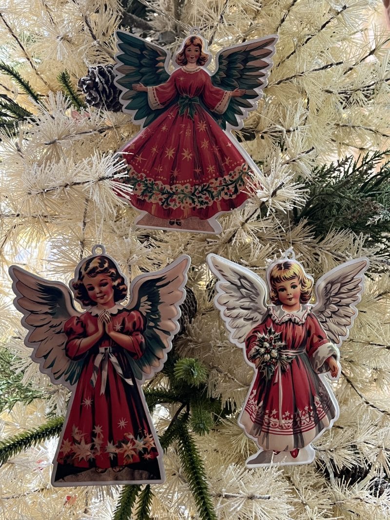 Set of 3 Metal Angel Ornamemts