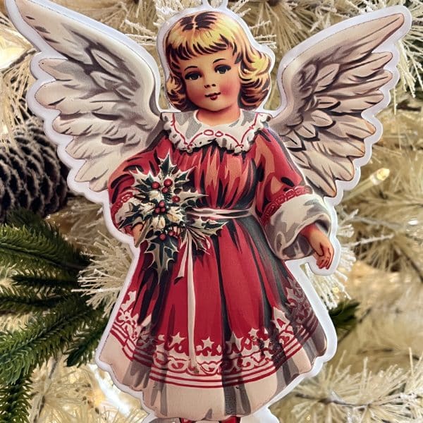 Alternative view of Set of 3 Metal Angel Ornamemts