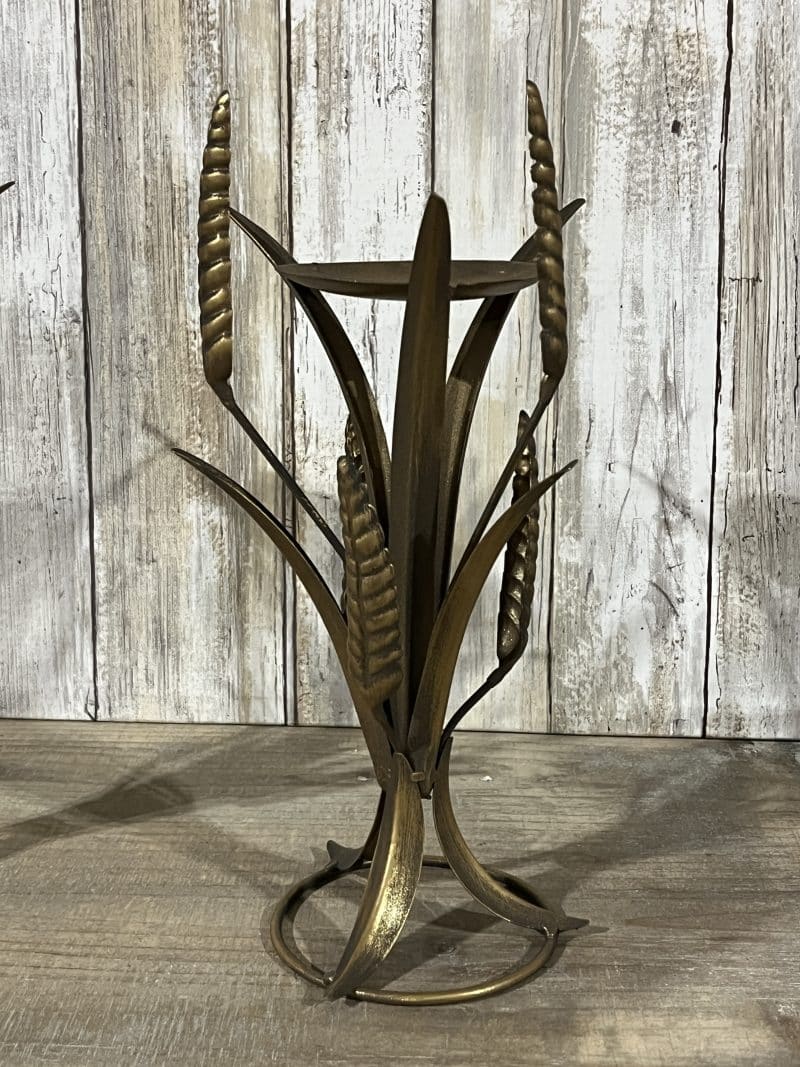 Gold Harvest Pillar Candle Holder - Image 2