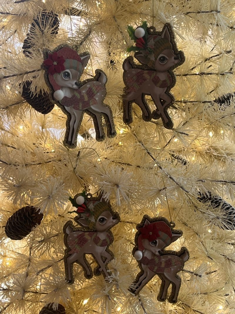 5" MDF Reindeer Ornaments / Set of 4