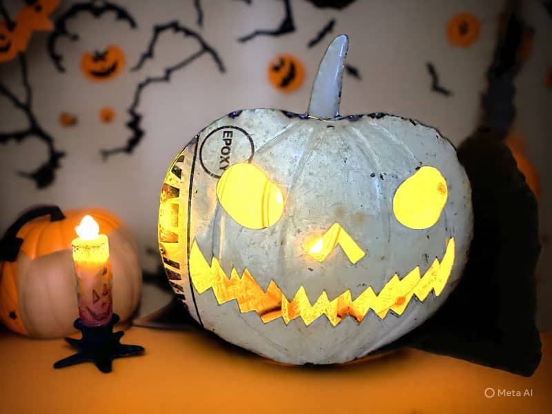 Recycled Metal Jack O Lantern Special Value Set