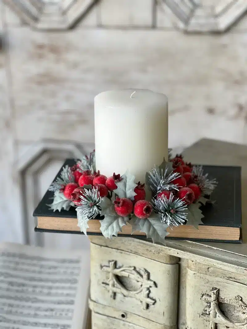 4" Winter Sugar Plum Candle Ring