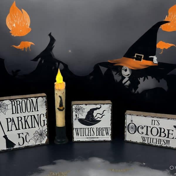 Witches Halloween Special Value 5 Piece  Decor Set