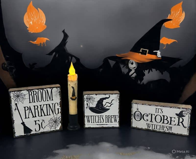 Witches Halloween Special Value 5 Piece  Decor Set