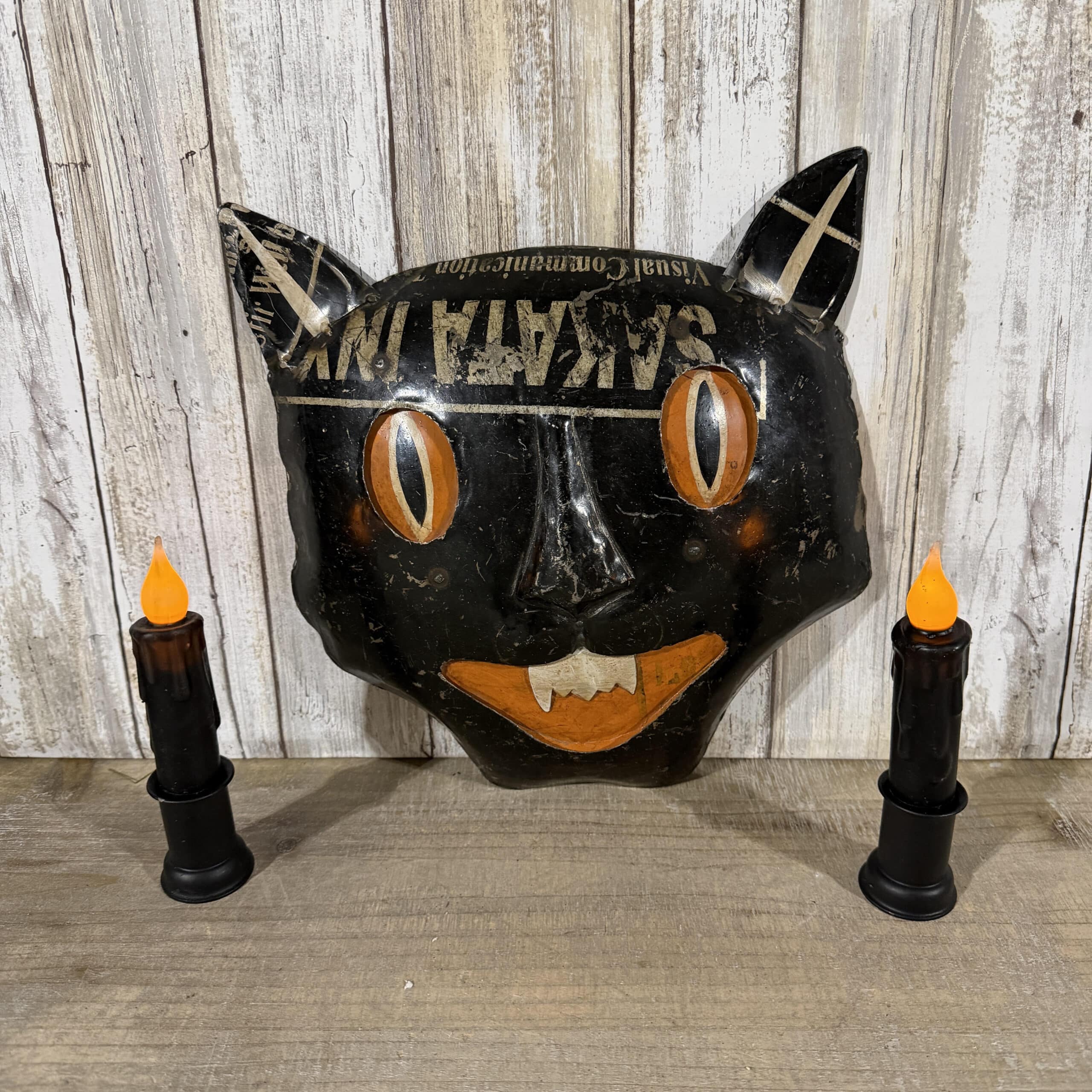 Recycled Metal Black Cat Wall Hanger Special Value Set - Image 2