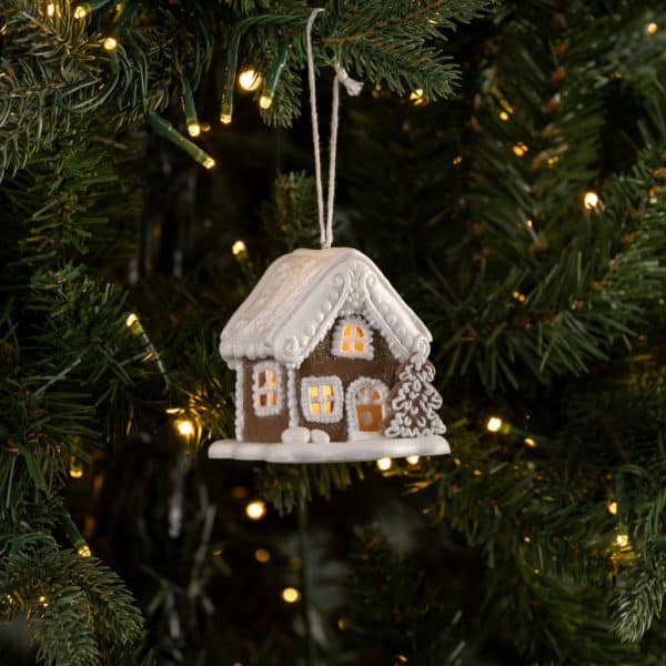 Alternative view of Light Up Gingerbread House Ornaments / Set of 2