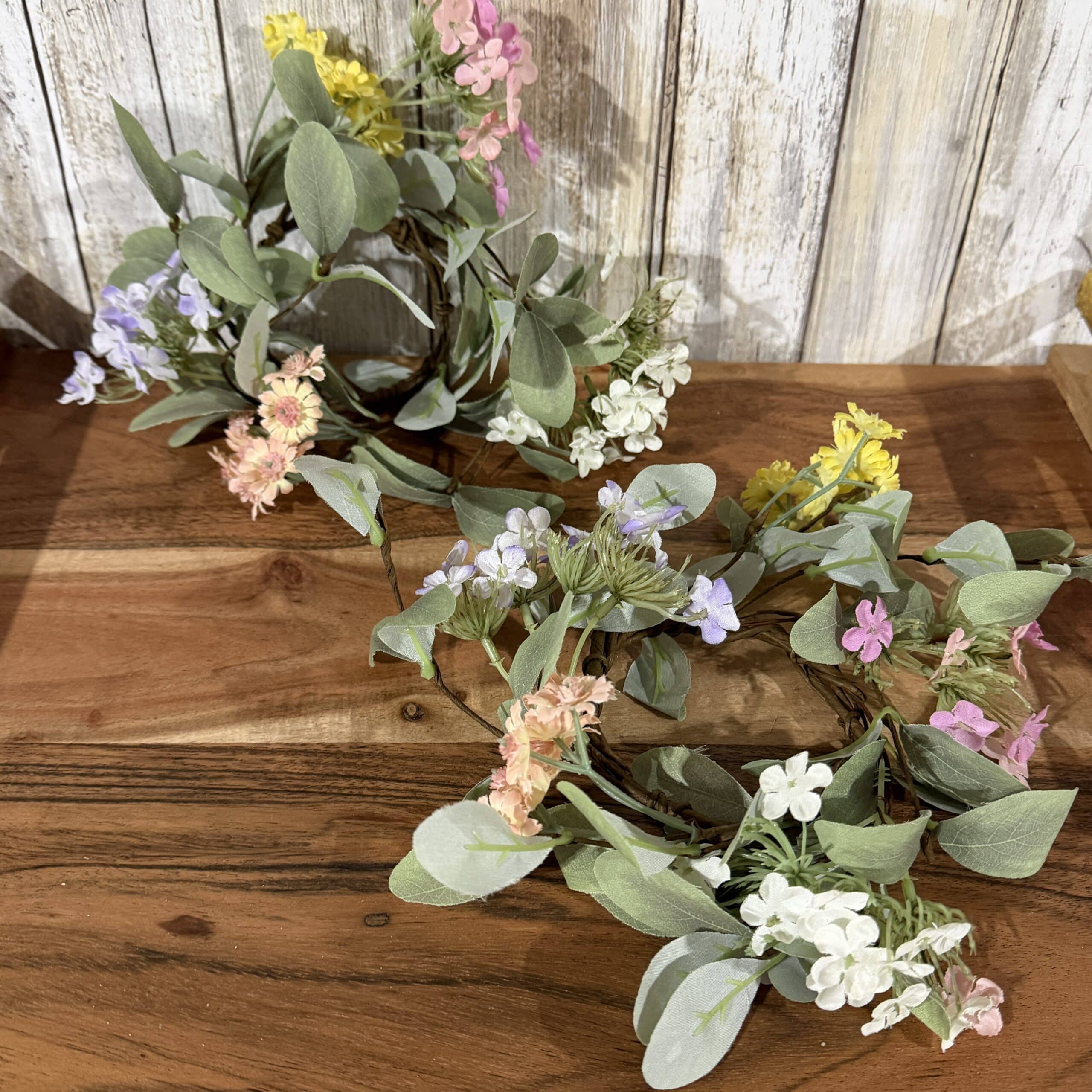 2.5" Little Multi Colored Daisy Candle Rings/ Set of 2 - Image 2