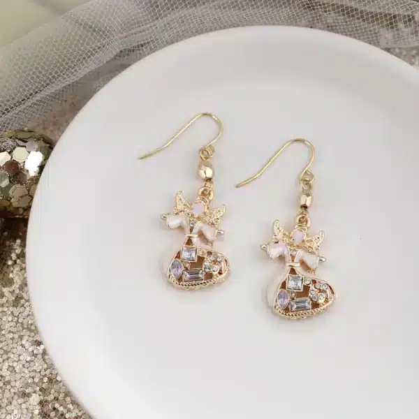 Crystal Angel Earrings