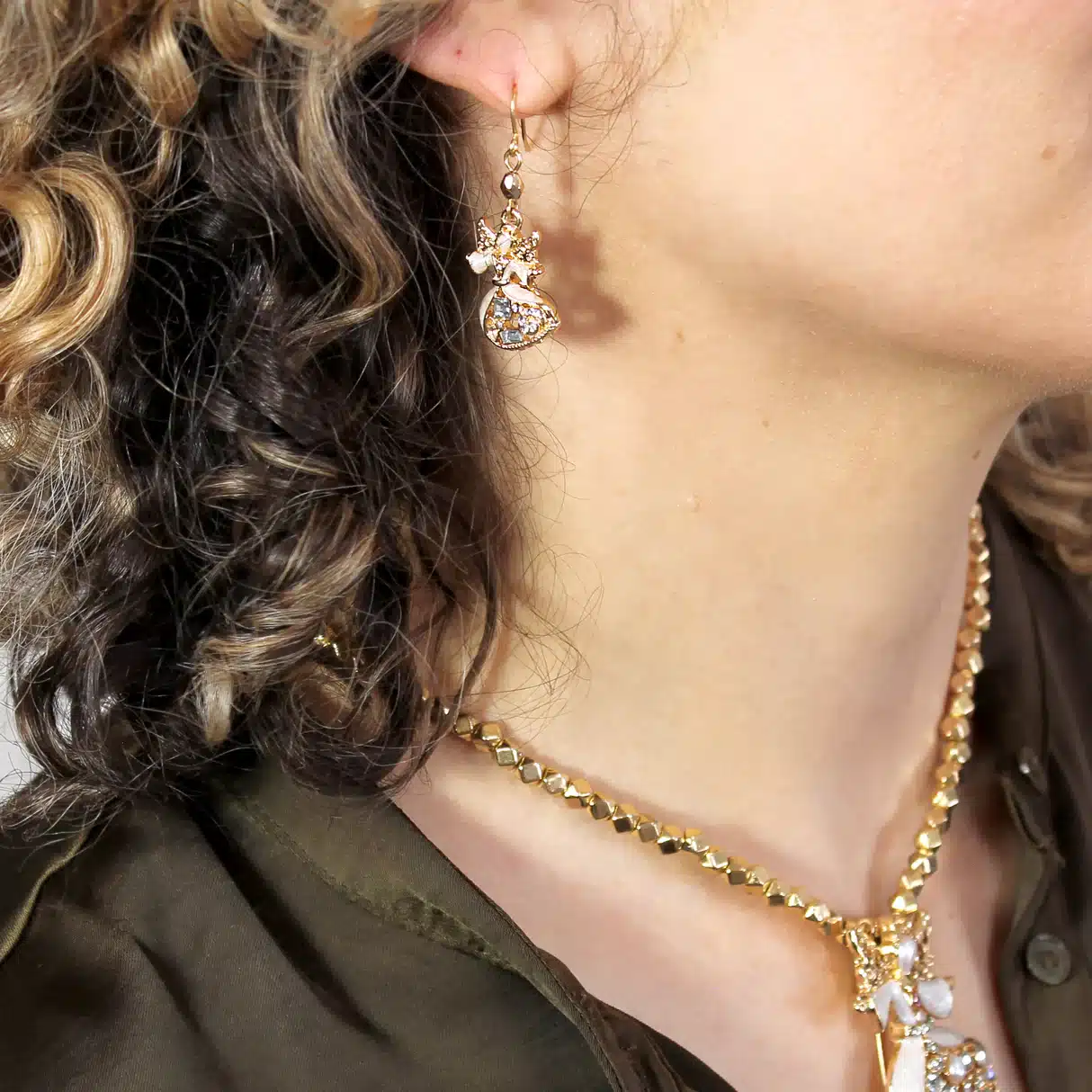 Crystal Angel Earrings - Image 2