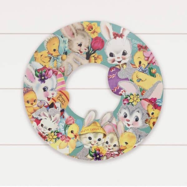 VINTAGE EASTER WREATH CUTOUT