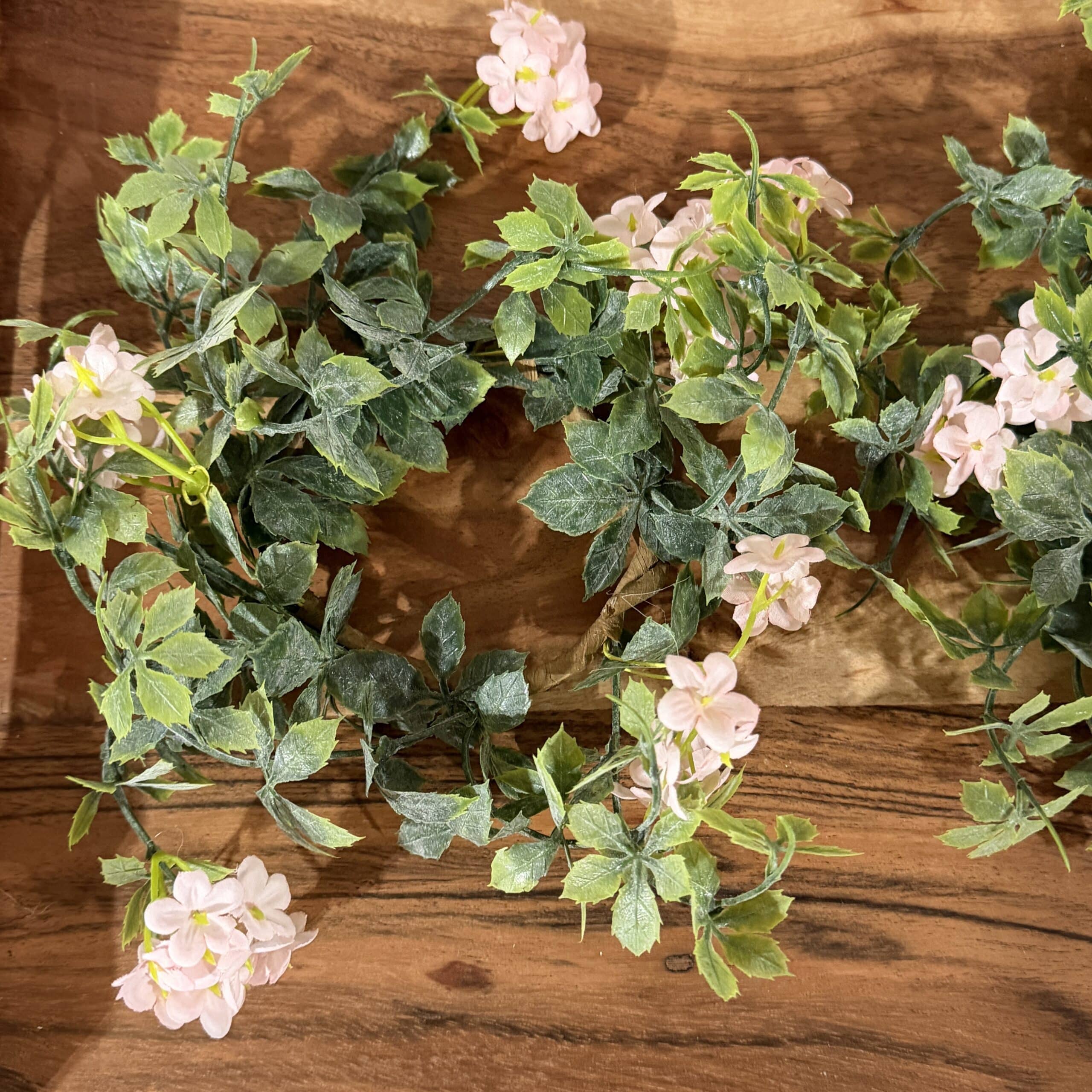 2.5” Pink Flower And Eucalyptus Candle Ring/ Set of 2 - Image 2