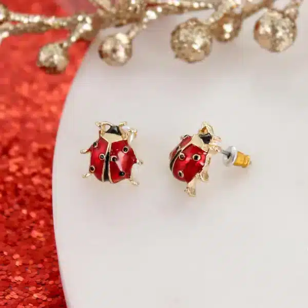 Ladybug Stud Earrings