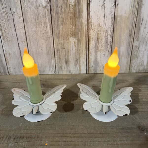 4" Sea Foam Green Timer Tapers / Set of 2