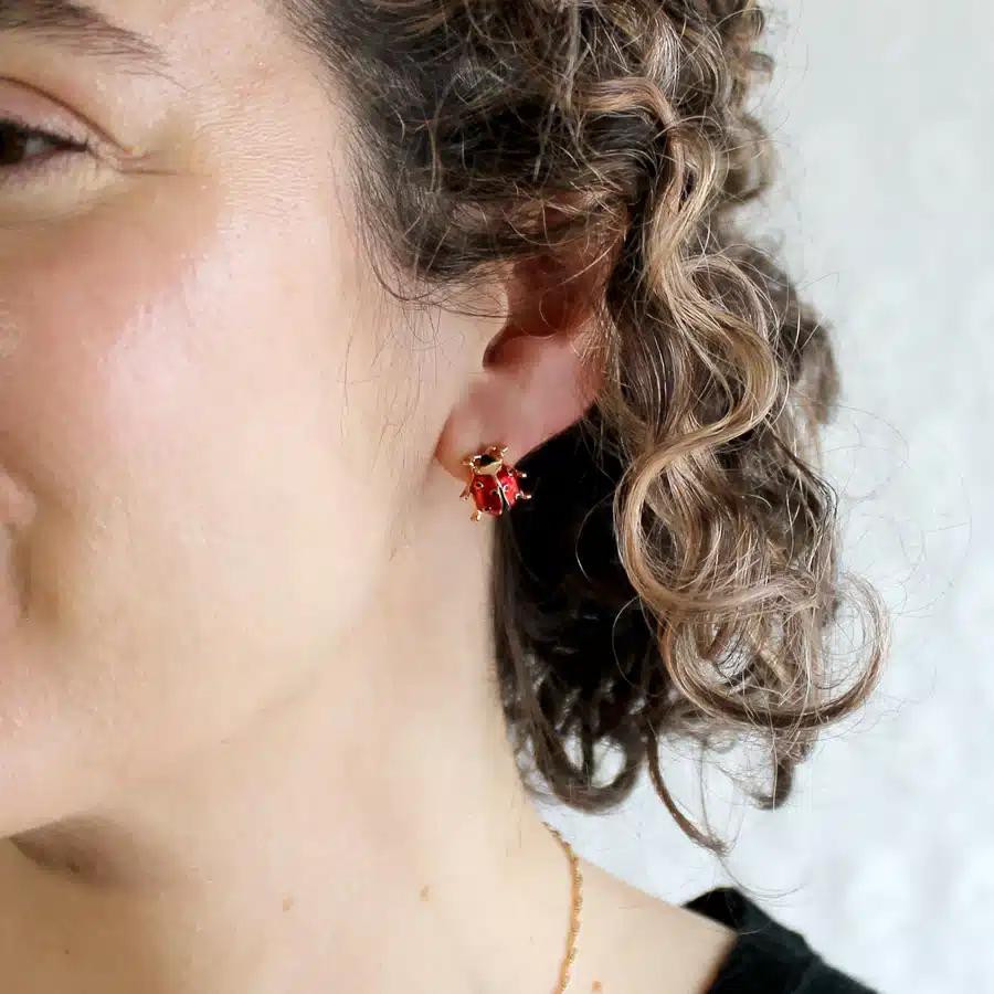 Ladybug Stud Earrings - Image 2
