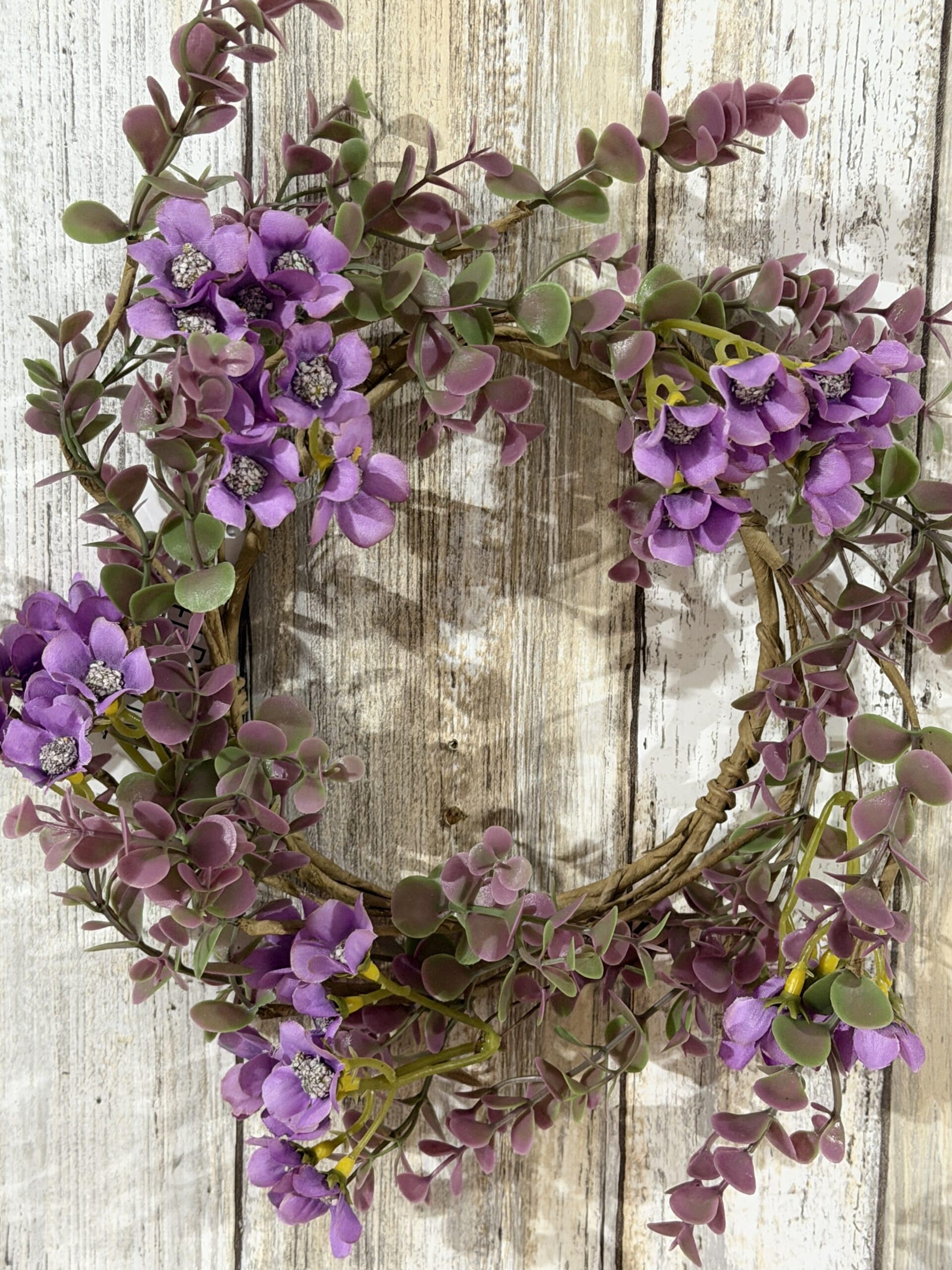 Purple Flower Candle Ring/ 4.5" - Image 2