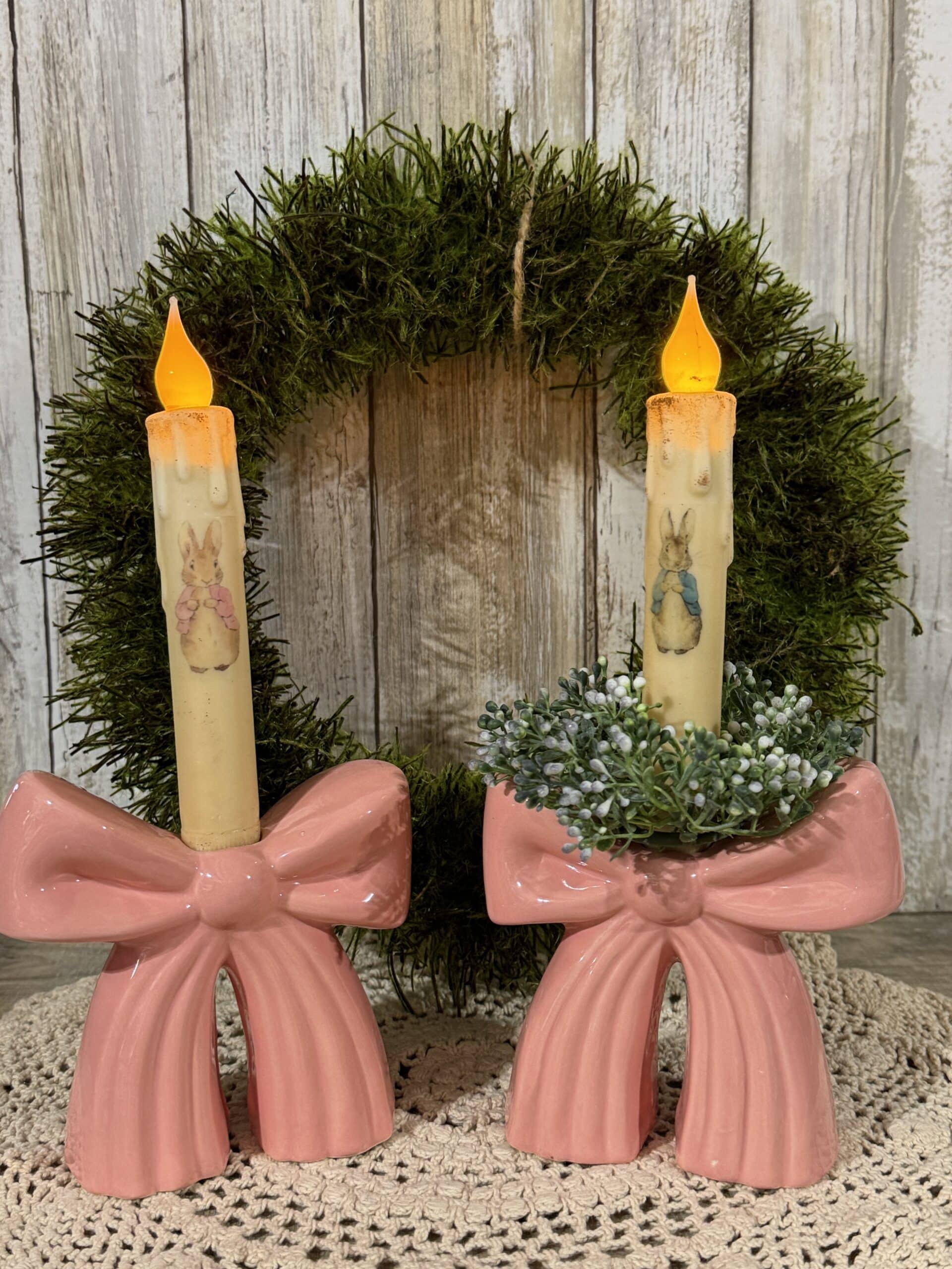 Set of 2 Bow Taper Holders - Image 2