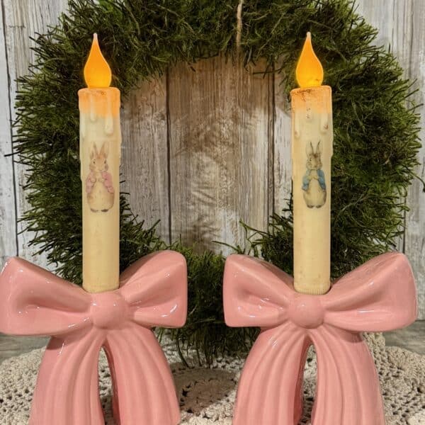 Set of 2 Bow Taper Holders