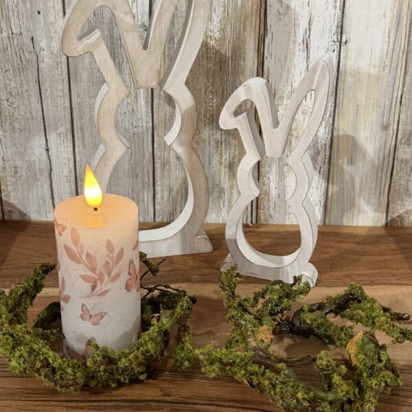 2.5" Mossy Twig Candle Ring Set of 2