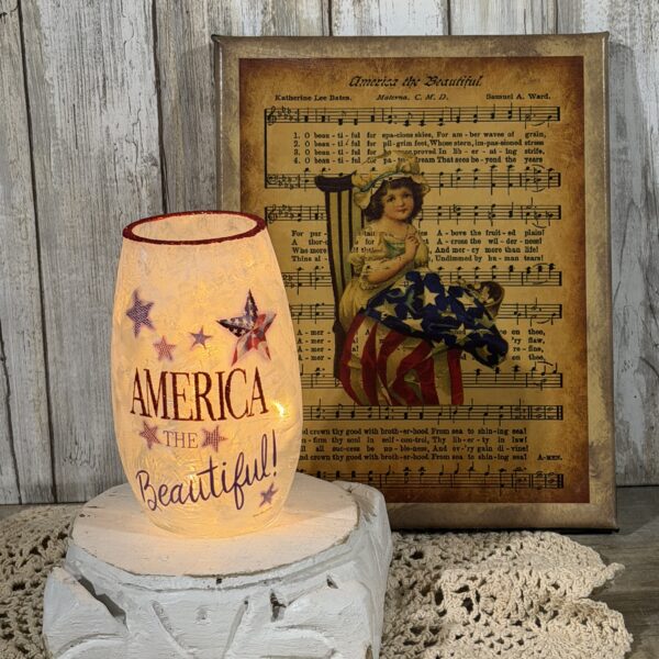 Americana Pre Lit Vase / America The Beautiful