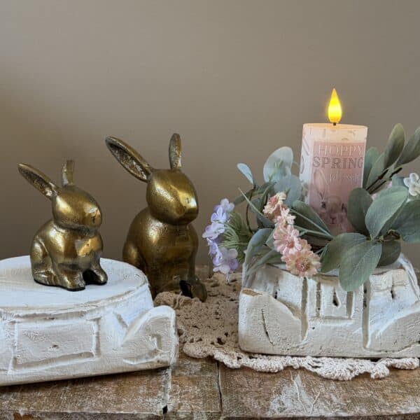 White Ornate Wood Pedestals Set of 2