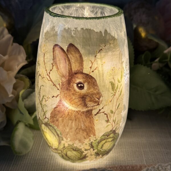 Cabbage Patch Bunny Pre Lit Vase