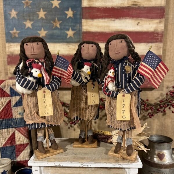 25" Vintage Liberty Doll On Stand