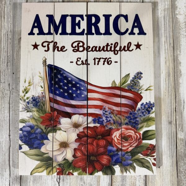 America The Beautiful Pallet Art