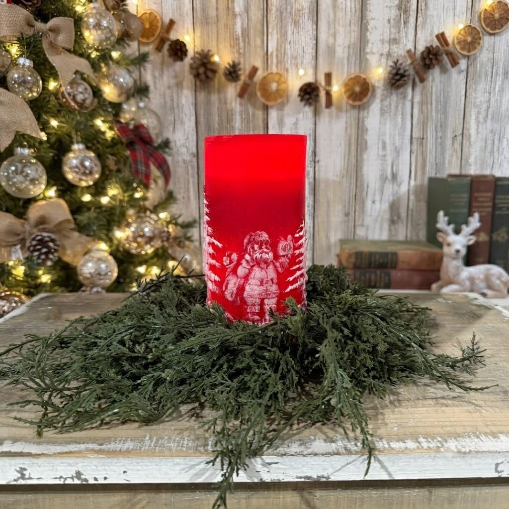 Dark Green Juniper Candle Ring