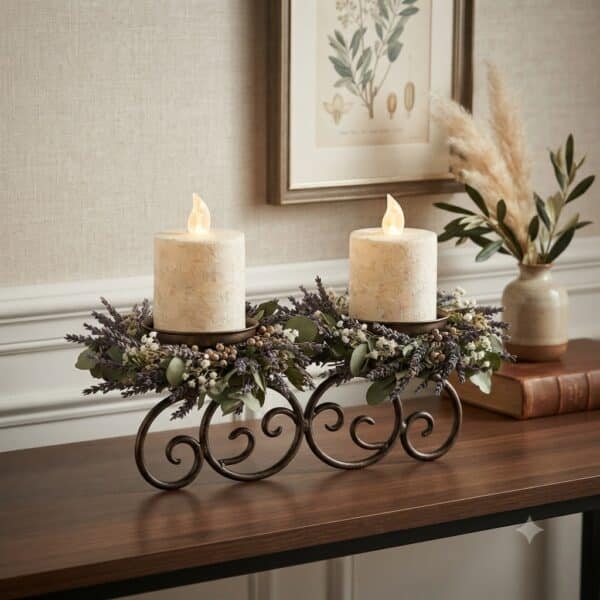 Rustic White Pillar Candle, 2.5” X 2.25” / Set of 2