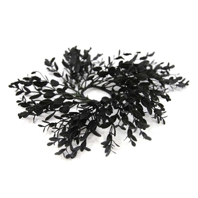 Alternative view of Simple Black Leaf Mini Ring/ Set of 2