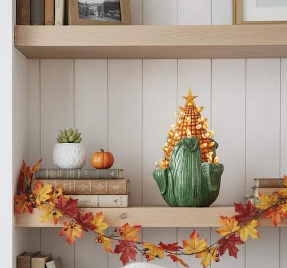 11" LED Ceramic Corn Cob Tabletop Décor