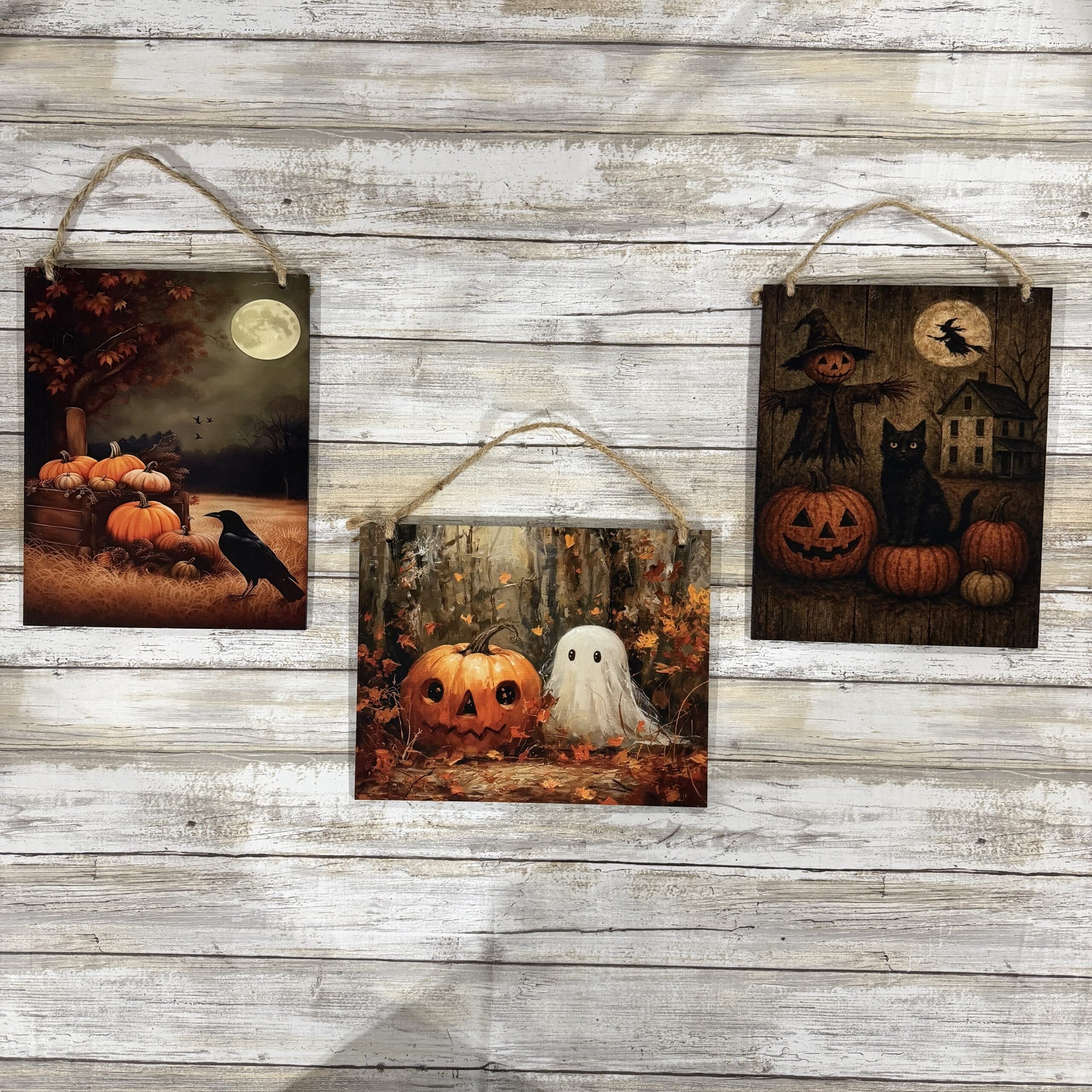 Primitive Halloween Hanging Plaque Trio - Image 2