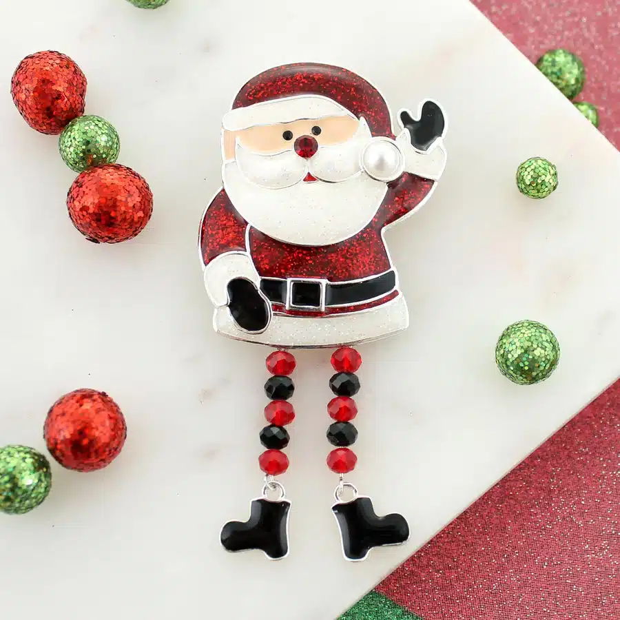 Dangle Leg Santa Pin/Pendant - Image 3
