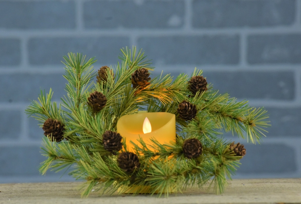 Holiday Pine 4.5in Candle Ring - Image 2