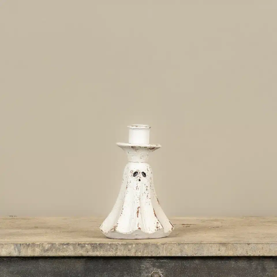 6.5" GHOST TAPER CANDLE HOLDER/ SET OF 2 - Image 2