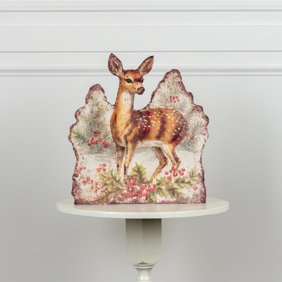 18" FAWN W/ HOLLY METAL DUMMY BOARD - Image 2