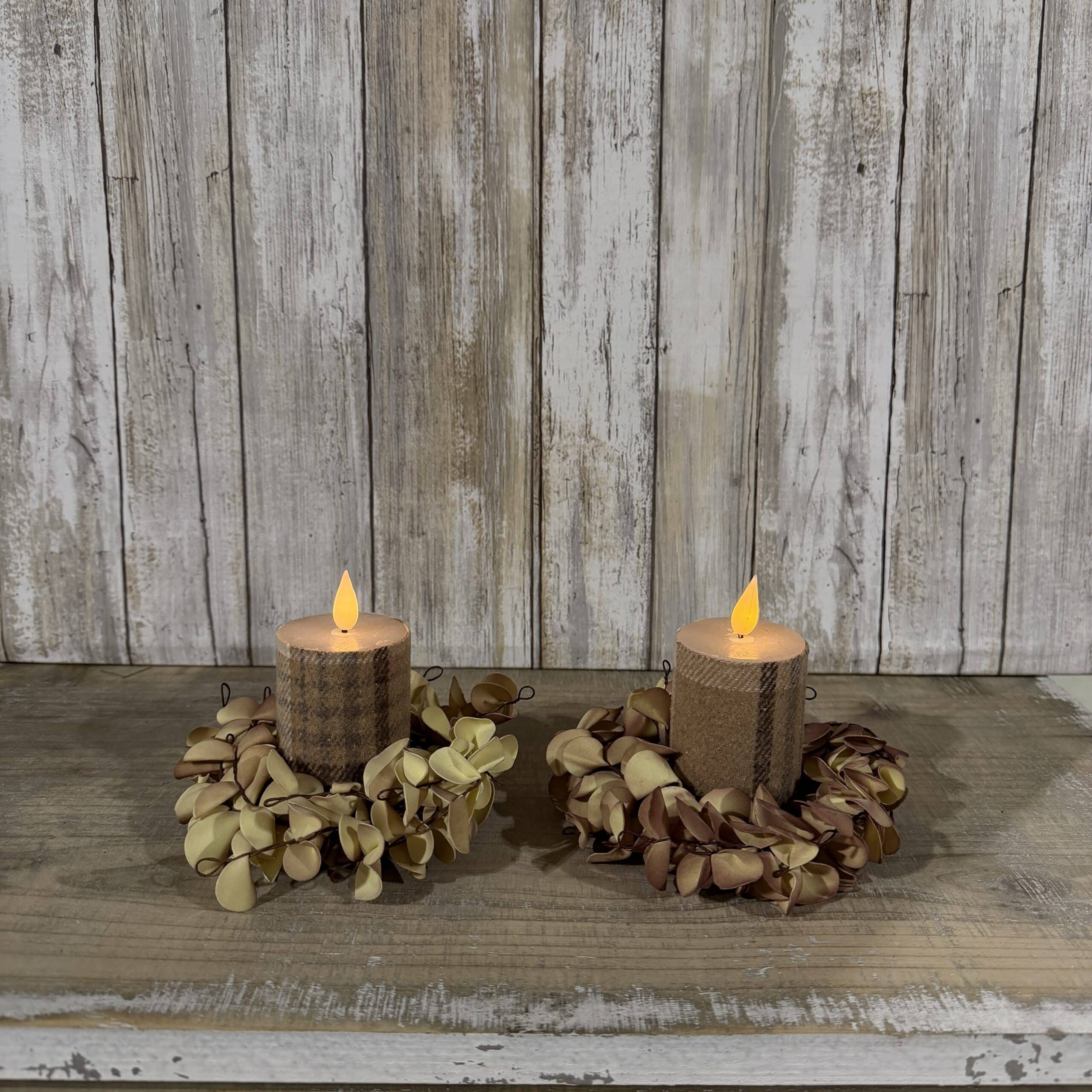 Harvest Plaid Pillar Candle Special Value Set - Image 2