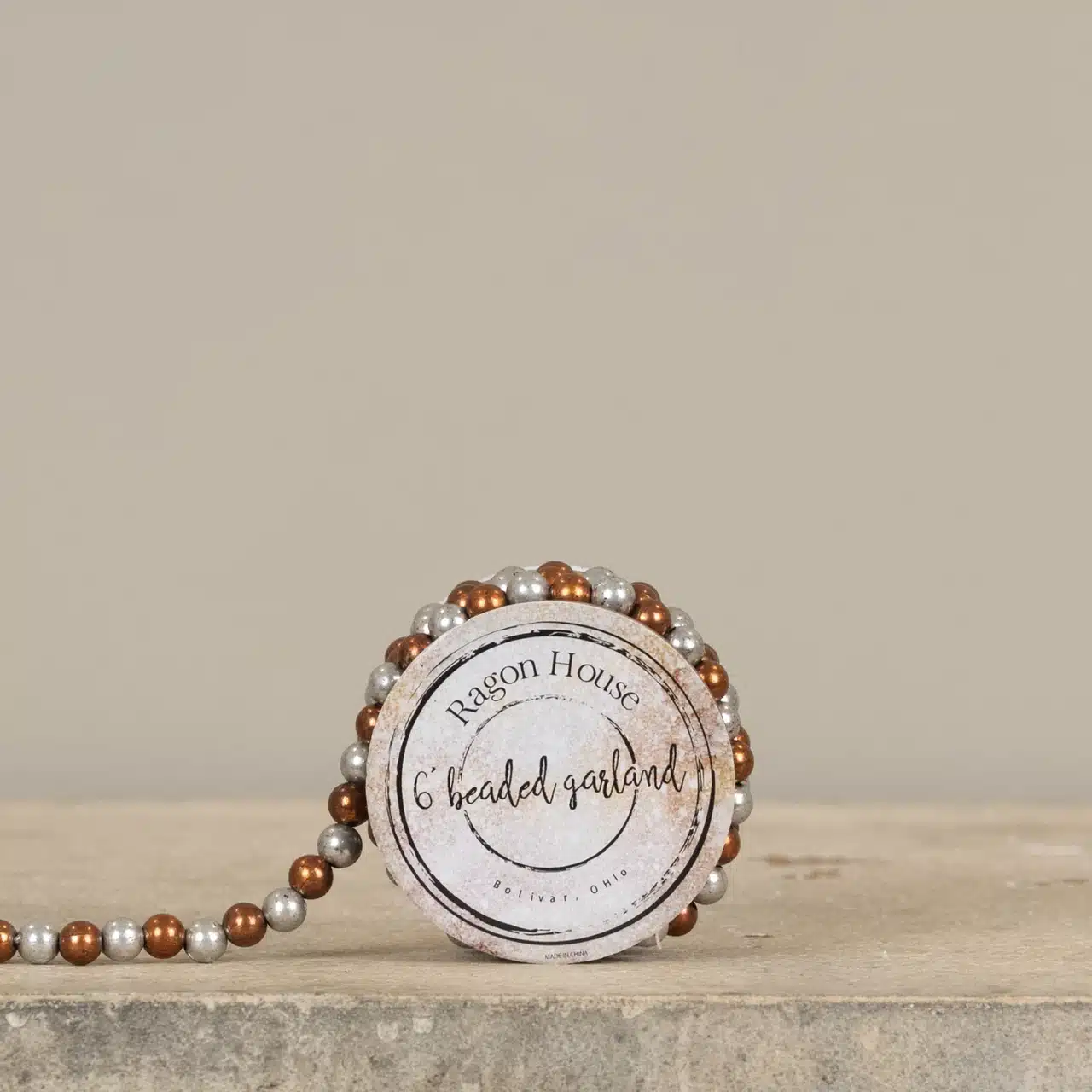 72" BRONZE & SILVER BEADED GARLAND / SET OF 2 - Image 2