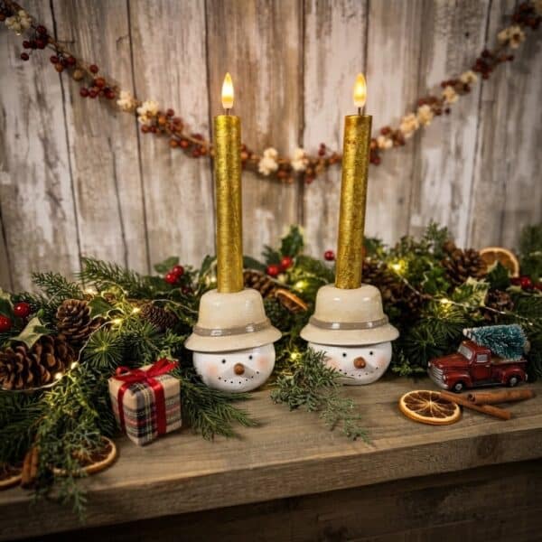 Snowfall  Snowhead  Taper Holders/ Set of 2