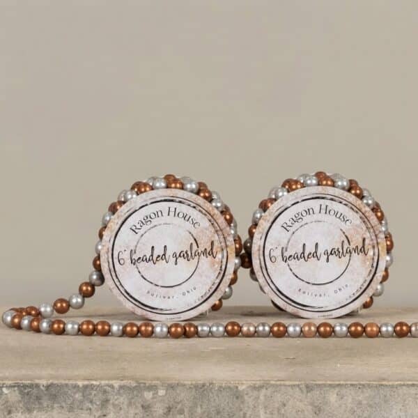 72" BRONZE & SILVER BEADED GARLAND / SET OF 2