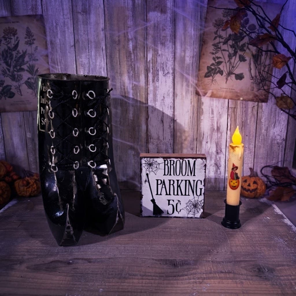 Recycled Metal Witch Boots Special Value Set