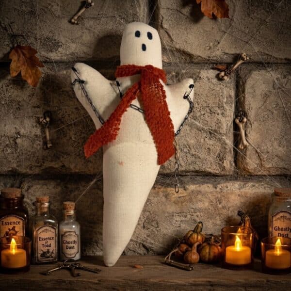 12" Handmade Fabric Ghost