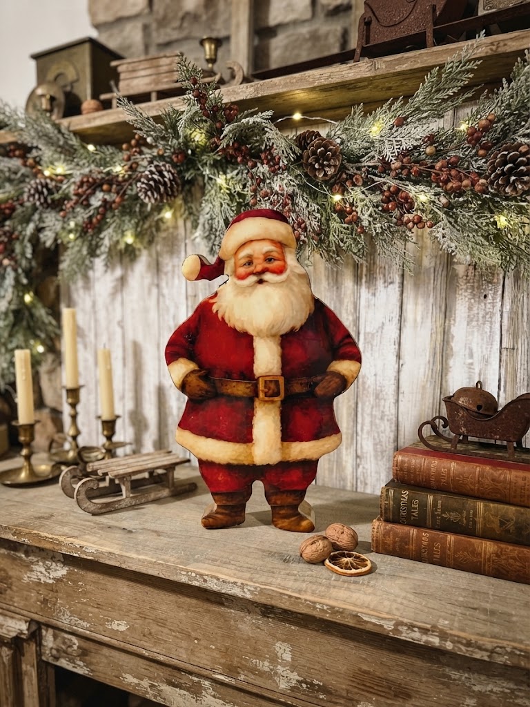 10.5" Santa Wood Cutout