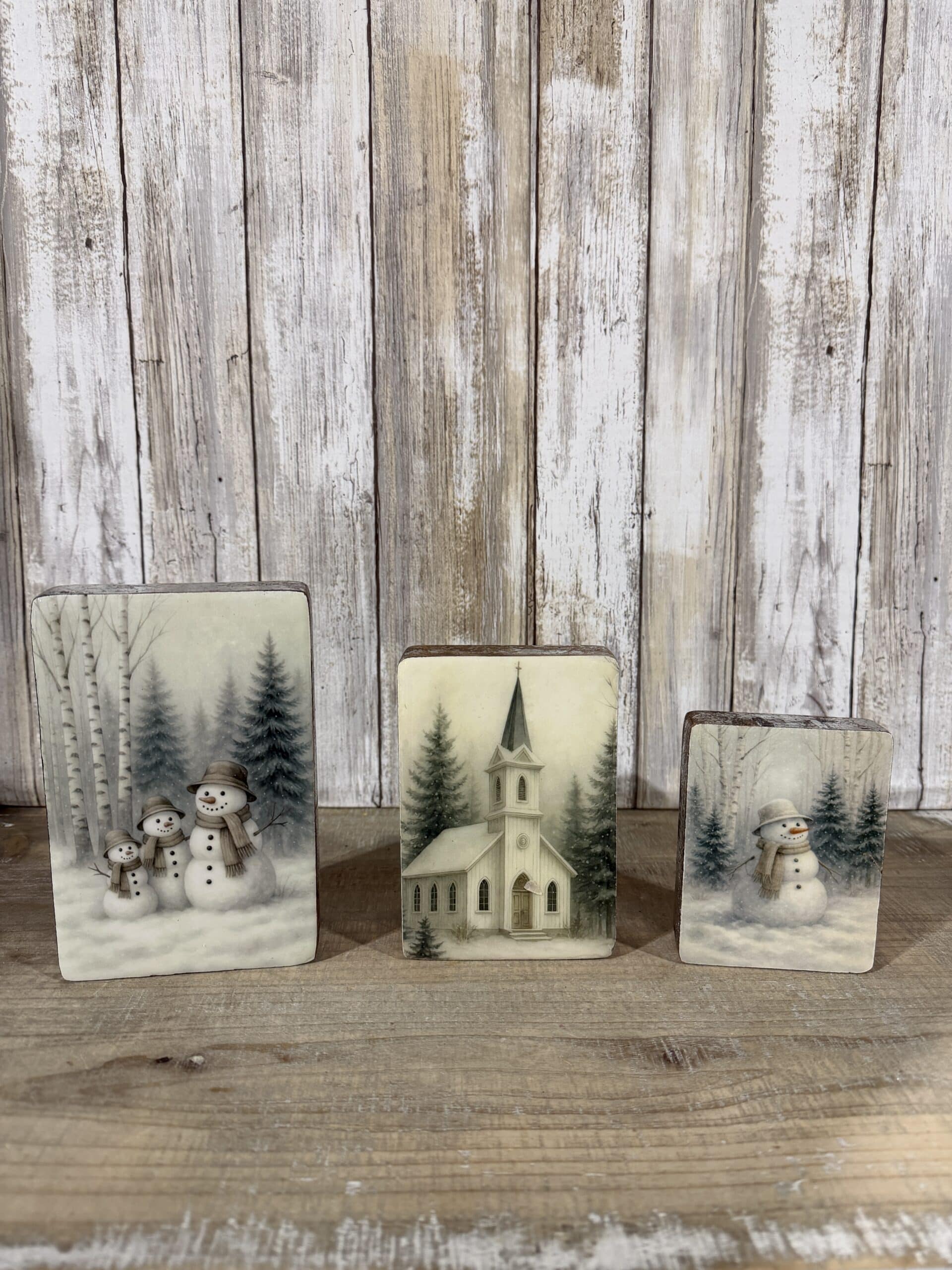 Set of 3 Wood Angel Cutout Stands - Image 3