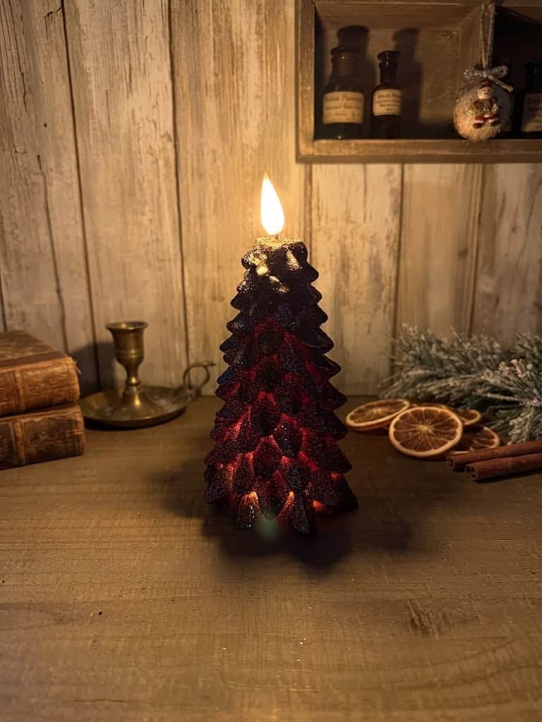 6.5" Bronze LED Tree Candle